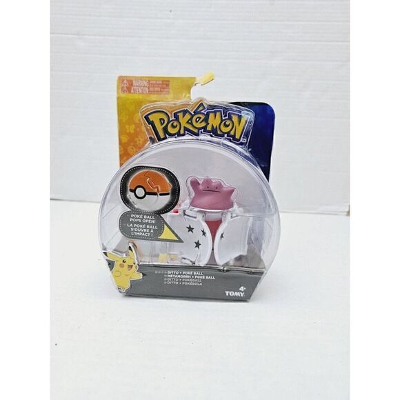 TOMY Pokemon 2017 DITTO and Pop-open Poke Ball Figure Set NEW/Unopened - Picture 1 of 8